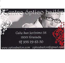 Horario de apertura Centro Óptico Bailón, Granada