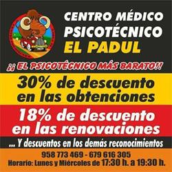 Horario de apertura Centro Médico Psicotécnico Padul, 