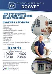 Horario de apertura Clínica Veterinaria DocVet, Torrevieja