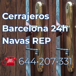 Horario de apertura Cerrajeros Barcelona 24h Navas REP, 